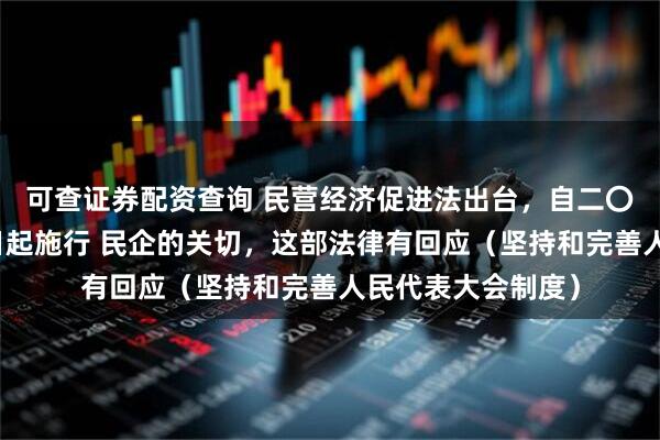 可查证券配资查询 民营经济促进法出台，自二〇二五年五月二十日起施行 民企的关切，这部法律有回应（坚持和完善人民代表大会制度）