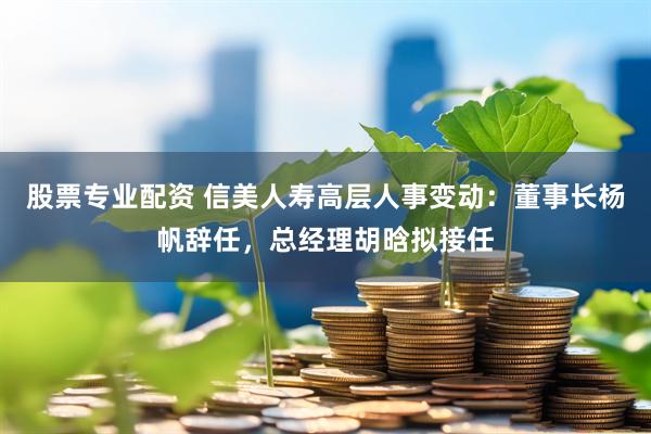 股票专业配资 信美人寿高层人事变动：董事长杨帆辞任，总经理胡晗拟接任